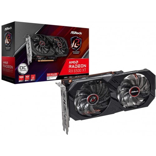 ASRock RX 6500 XT 4GB GDDR6 Phantom Gaming D Radeon Graphic Card - RX6500XT PGD 4GO ASRock RX 6500 XT 4GB GDDR6 Phantom Gaming D Radeon Graphic Card - RX6500XT PGD 4GO